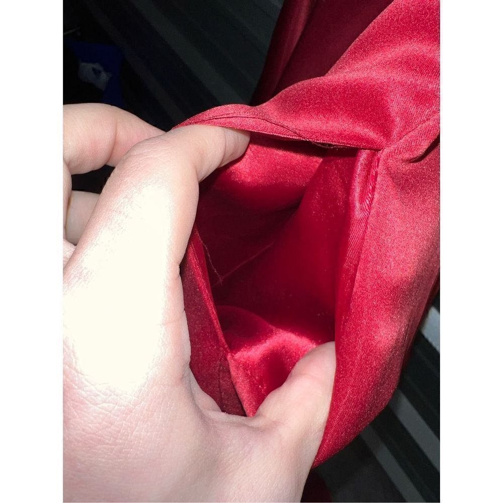 Red Dancing Queen USA Lace & Satin Pocketed Mini Formal Dress Size Small - Picture 9 of 10
